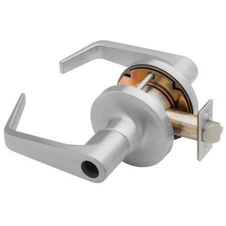 FALCON Grade 1 Entry Cylindrical Lock, Less Cylinder, Dane Lever, Standard Rose, Satin Chrome Finish T501LD D 626